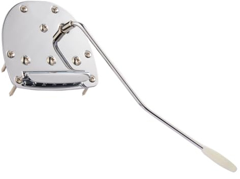 Electric Guitar Tremolo System Bridge Vibrato Tailpiece with Whammy Bar Tremolo Arm for Jaguar/Jazzmaster without Lock Button Chrome
