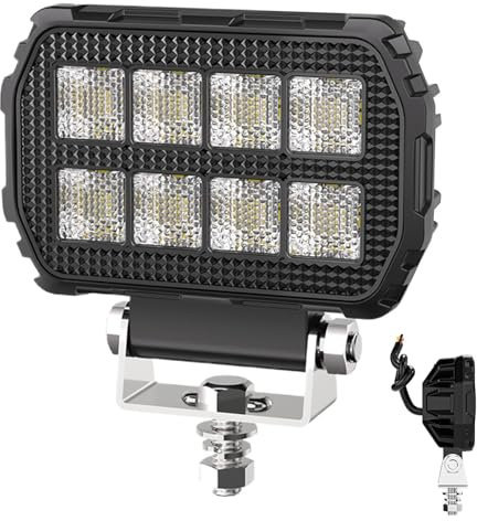 BommFu Éclairage hors route carré, LED Driving Pod Light, Lumières de bateau brouillard à conduite lumineuse, Éclairage multifonctionnel multi-fonctionnaire imperméable pour une utilisation automobile