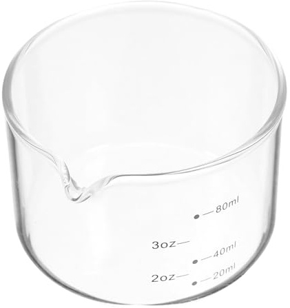 BESPORTBLE Verre Doseur à Espresso Sans Poignée Verre Transparent Pichet Mesureur Multifonction pour Café et Vin Compact pour Amateur de Café
