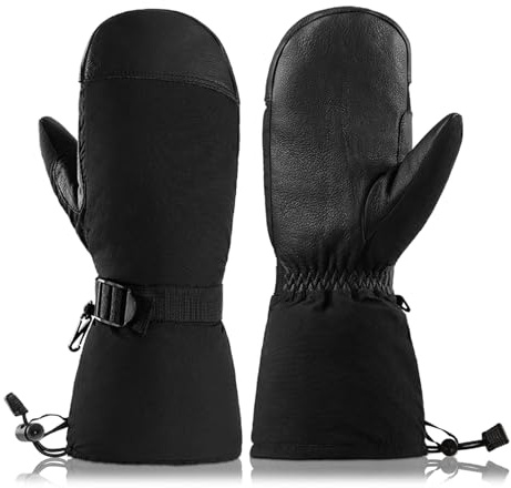 Zxfdsfdbnm Guanti da snowboard antivento con fodera spessa per attività unisex, antivento, termici, guanti da sci per uomini e donne, con impugnatura antiscivolo