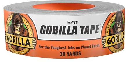 Gorilla White Duct Tape, 1.88 x 30 yd, White, (Pack of 1)