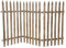 Deko-Zaun Holz-Zaun Jäger-Zaun 3 Zaunelemente a 40 cm zum klappen 60 cm hoch Vintage