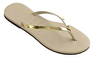 Havaianas - You Metallic, Bequeme, stylische und vielseitige Sandalen, Dünne Riemen mit Metallic-Finish, Kleiner Absatz, für Damen, 39-40 EU