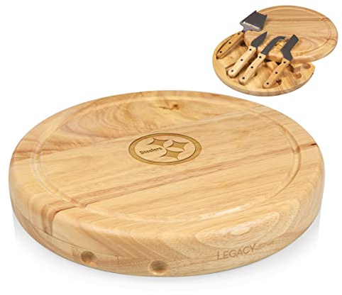 PICNIC TIME Pittsburgh Steelers Circo Cheese Board & Tool Set