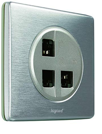 Legrand 067394 Prise Quadruple STP Multimédia Céliane Réseau Optimum Auto, RJ45