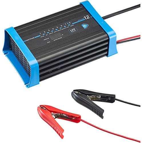 ECTIVE - Multiload 12 LFP Batterieladegerät 12A 12V für Lithiumbatterien - Autobatterie Ladegerät 8 Ladestufen & LED Anzeige - Batterieladegerät mit Sicherheitsfunktionen für Auto, Motorrad, LKW UVM.