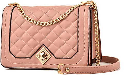 Travistar Crossbody Bag Ladies Fashion Shoulder Bag Small For Women PU Leather Waterproof Handbags with Adjustable strap Casual Messenger Bags (Pink)