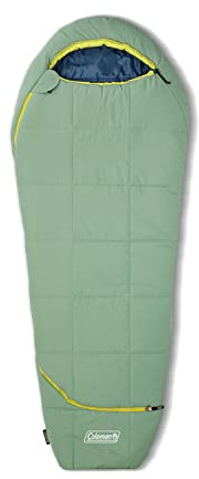 Coleman Big Bay Mummy Sleeping Bag, Cool-Weather 0°F/20°F/40°F Camping Sleeping Bag for Adults with Foot Ventilation and Compression Stuff Sack, Big & Tall