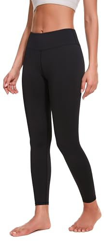 Leovqn High Waist Gym Leggings for Women Tummy Control Stretch Workout Leggings for Yoga Sports Running-Upgrade Black-M