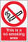Sicherheitsschild mit Aufschrift Prohibition No Smoking - This Is A No Smoking Area, 200 x 300 mm, wiederklebbar