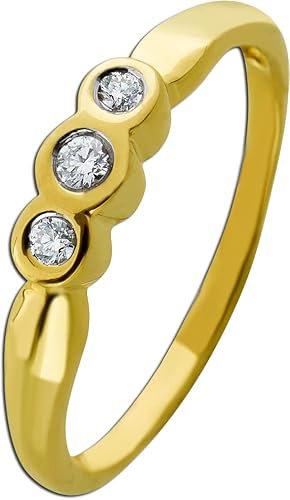 Ch.Abramowicz Brillantring Gold Weißgold 585 14K Diamanten 0.14ct. TCR SI 17