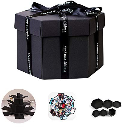 Fofetbfo 2 Stück Explosions-Geschenkbox, Überraschung, explodierende Liebe, Erinnerungsbox, DIY-Explosionsbox für Geburtstag, Valentinstag, Jahrestag, Hochzeit, Festivaln, Box