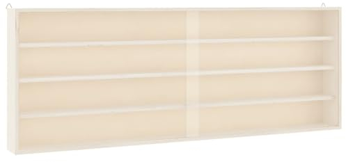 vidaXL Sammlervitrine aus Holz mit Türen, Wandvitrine für Wohnzimmer Esszimmer Schlafzimmer, Wandregal Hängeregal Schaukasten