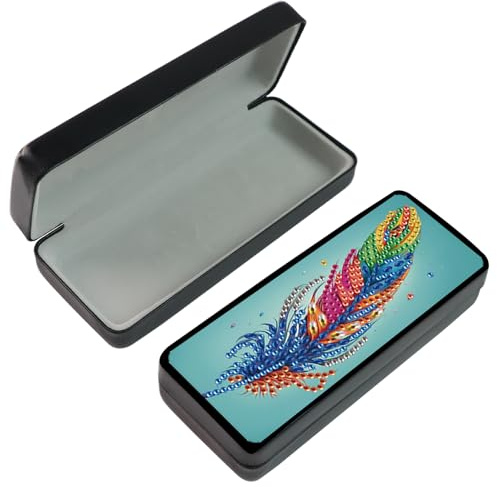 DCIDBEI Peinture Diamant Valise de Voyage Diamant Painting étui de Protection pour Lunettes kit de Soins Oculaires Support de Rangement pour Lunettes Conteneur pour les Yeux Plumes Boite Lentilles