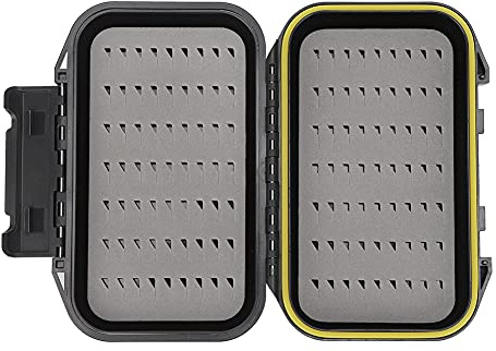 Alomejor Caja Portátil para Cebo de Pesca con Mosca, Estuche Impermeable de Doble Capa para Guardar Señuelos, Fabricado con Espuma Especial y Plástico ABS, Ideal para Accesorios d