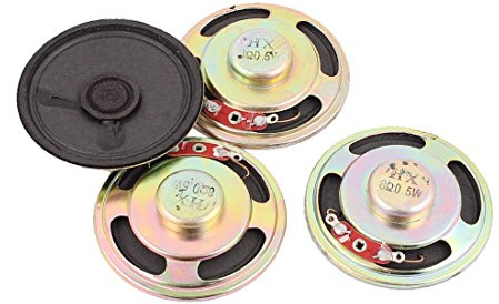 sourcing map 4 Stück Leistung 0,5W 8 Ohm 50mm Durchmesser Interner Magnet Lautsprecher de