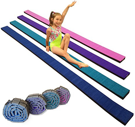 Gymnastics Flexible Roll-Up Foam Training Balance Beam!- (BLUE)