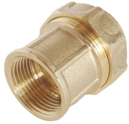 SOMATHERM FOR YOU - weiblich Messingbefestigung gerade für D32 PE-Rohr - F26 / 34 - äußere Klemm