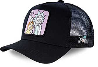 Capslab Cap Herren Rick and Morty, Tracker Kappe Herren, Morty, Perfekter Halt, Schwarz, Einheitsgröße