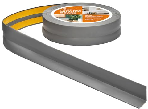 Quest Rodapié PVC Flexible 30x30 mm Autoadhesivo - Grafito, 5 m