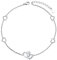 HOOHWE Fußkettchen für Damen 925 Sterling Silber Liebe Herz Fussketten für Frauen Double Layered Armband Schmuck Verstellbares Fußkettchen Geschenk für Frauen Teenager Mädchen