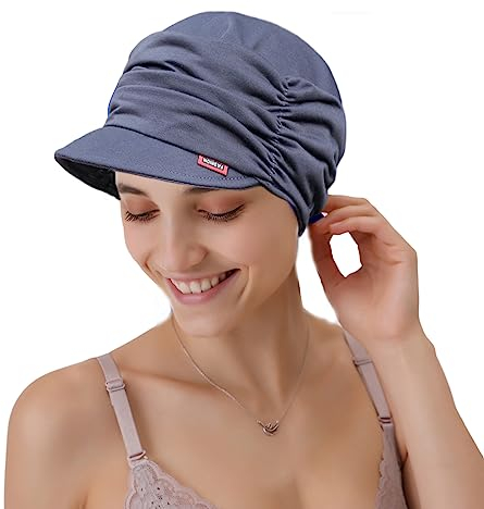 Cysocool Frauen Weiche Schirmmütze Newsboy Beanie Schildmütze Schiebermütze Chemo Hüte für Haarausfall Newsboy Cap Barett Hut Slouchy Beanie Ballonmütze