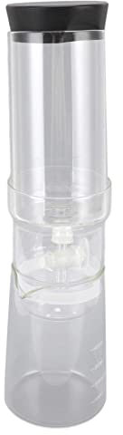 Riuulity Caffettiera Pour Over, Caffettiera con Caraffa in Borosilicato e Caffettiera Riutilizzabile con Gocciolatore Manuale in Acciaio Inossidabile 400 ML