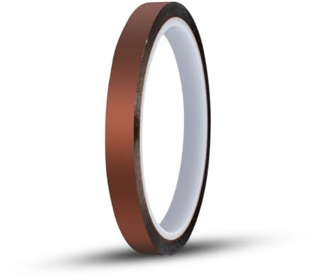 Innfeeltech 1 rotolo di nastro termoresistente ad alta temperatura, nastro adesivo in film di poliimmide 10mm*33M per mascheratura e saldatura