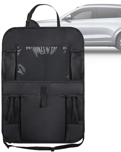 Organizador de asiento trasero de coche, protector de asiento trasero de coche,Soporte organizador de coche en el asiento trasero | Alfombrillas impermeables con múltiples bolsillos, a distancia