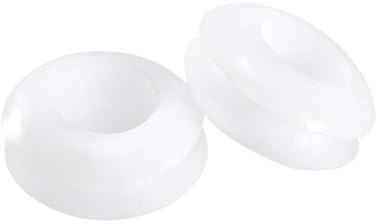 TA-VIGOR 6mm Rubber Grommets 50Pcs White Cable Wire Protectors | Conductor Wiring Blanking Gasket Ring Grommets, Electrical Cable Hole Plugs for Protecting Wires, Cables and Plugs