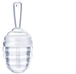 Empty Honey Pots, Honeycomb Shape Plastic Lip Gloss Empty Tube, Portable Cute Lip Gloss Bottle Dispensing Bottles for Travel(Transparent)