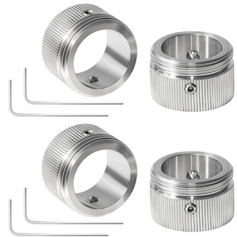 HUAREW Adaptateurs de thermostat de radiateur M30 x 1,5, Tête thermostatique Adaptateur en acier inoxydable 304 pour valve RA RAV RAVL Valve de radiateur avec clé hexagonale(4 Pièces)