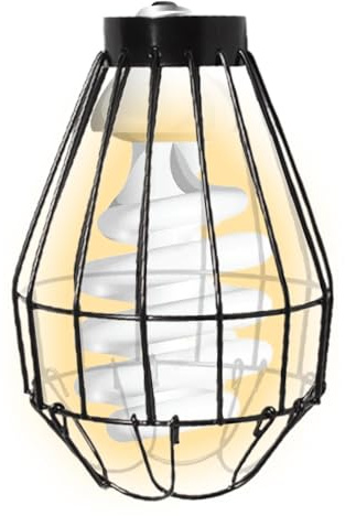 Copertura per lampade riscaldanti rettili – Protezione per radiatori di calore in ceramica, gabbia per uccelli, terrario, lucertole, camaleonti, scudo riscaldante in filo di ferro, paralume