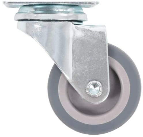 Mangloder 144 stycken 50 mm styrhjul av TPR och järn med zinkbeläggning för transportutrustning, lagerlogistik, verkstad, industri, möbler med mera, kan belastas upp till 35 kg per rulle
