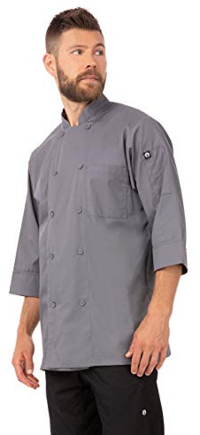 Colour by Chef Works Men's Jlclgryxs chefs jackets, Grey, XS UK