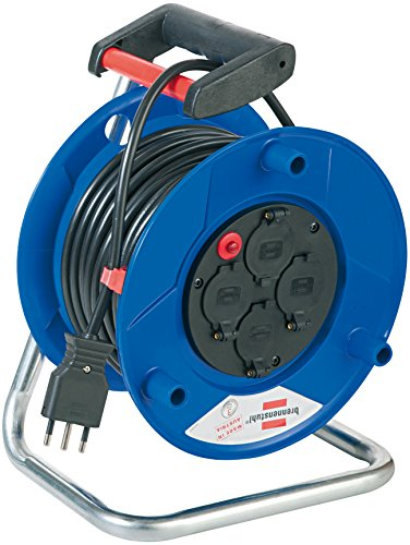 Brennenstuhl 1208015 Enrollacables Garant St, Turquesa, Senza cavo