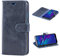 Mulbess Handy-Hülle für Huawei Y6 2019 / Honor 8A Schutzhülle, Magnet Handyhülle Leder, Flip Wallet Cover, Kartensteckplatz, Vintage Dunkel Blau