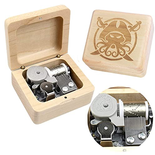 Sinzyo Davy Jones Boîte à musique Vintage mécanisme en bois boîte à musique cadeau de Noël (Boîte en bois d'érable)