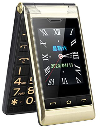 Tumnea Téléphone Portable Senior à clapet G10-C Téléphone Portable à clapet pour Personnes âgées avec Deux écrans, Grandes Touches, téléphones Portables, téléphones Portables Grand Volume avec Housse