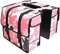Ekostar Doppelte Fahrradtasche – Gepäckträgertasche – Hinterradtasche - Doppeltasche -Satteltasche – Wasserdicht – Camouflage Rosa - 46 Liter - Reflektoren – Einfache Montage – E-Bike