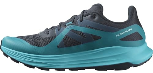 Salomon Ultra Flow Men's Trail Running Shoes, Instant Comfort, Road to Trail Cushioning, and Mixed Terrain Ready, Carbon, 10