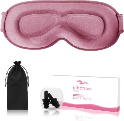 Sleep Mask for Men and Women, 3D Blackout Eye Mask for Side Sleepers, Rose