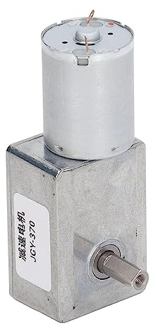 DC 12V DC-Växelmotor Dubbla Axlar Växelmotor DC-Motor 25kg.cm 12mm Självlåsande Vändbar Snäckväxelmotor Elektrisk Växellåda Motor för Ugnar Tvättmaskiner Gardiner (10 RMP)
