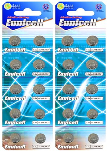 20 x AG0 LR63 LR521 379 alkalisk knappcell