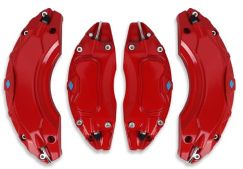 YOUNZJ Caliper Covers Compatible for Toyota Camry 2019-2024 RAV4 2020-2024 17 in 18 in Wheel Hub fit Front and Rear Car Brake Caliper Cover Set of 4 Red