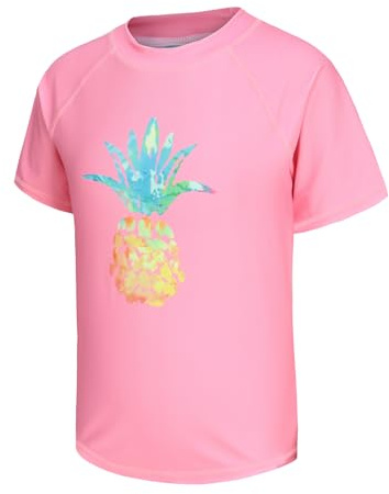 Aisyee Girls Rash Vest Swimsuit Kids Swimming Costume Top Age 7-8 Years