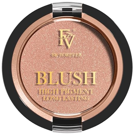FV Premium Blush, Langanhaltendes & Leichtes Gefühl, Seidig Weiche Textur, Natürliches Glühen, Stark Aufbaubare Farbe, Shimmer Cream Rouge Puder für Einen Gesunden Teint (01 Nude Shimmer, 5g)