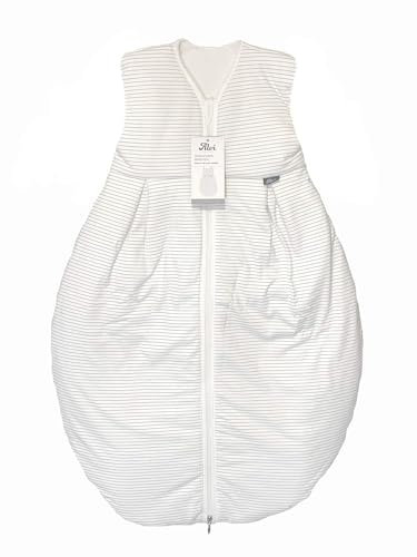 Alvi Kugelschlafsack Mäxchen light Baby-Schlafsack & Löffel DeinKinderland| Sommer-Schlafsack | atmungsaktiv | TOG 0,5 | (Traumstreifen, 80 cm)