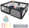 Sour Lemon Baby Laufgitter Laufgitter baby, Kinderzaun mit Anti-Kollision Schaum Absperrgitter mit atmungsaktivem Netz, Kinder Sicherheitsspielplatz, Einschließlich 50 Ocean Balls y 4 Pull Rings