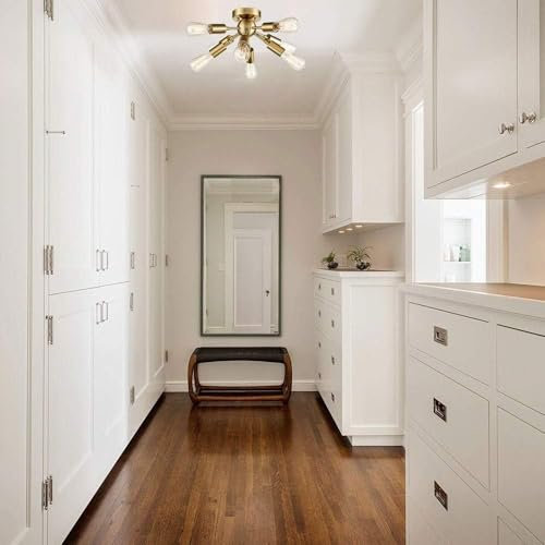 AKNGFO Plafonniers Modernes 9 têtes Industriel Semi-encastré plafonnier rétro Minimaliste en métal Spoutnik Lampe E27 Edison Socket Cuisine Chambre Lustre éclairage, Appliques murales